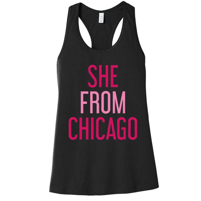 She From Chicago Women Apparel Women's Racerback Tank