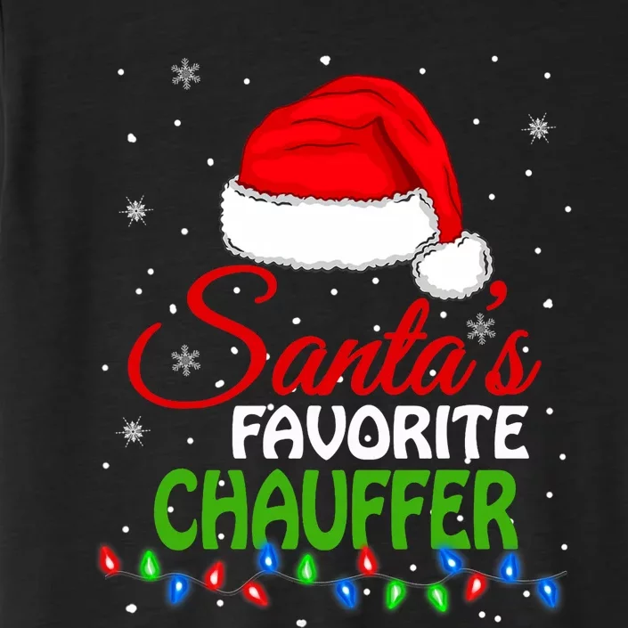 SantaS Favorite Chauffer Santa Hat Lights. Funny Christmas ChromaSoft Performance T-Shirt