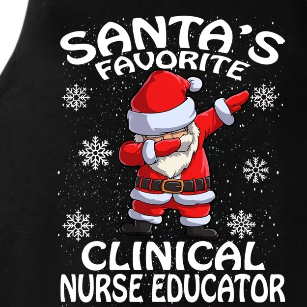 SantaS Favorite Clinical Nurse Educator Christmas Gift Ladies Tri-Blend Wicking Tank