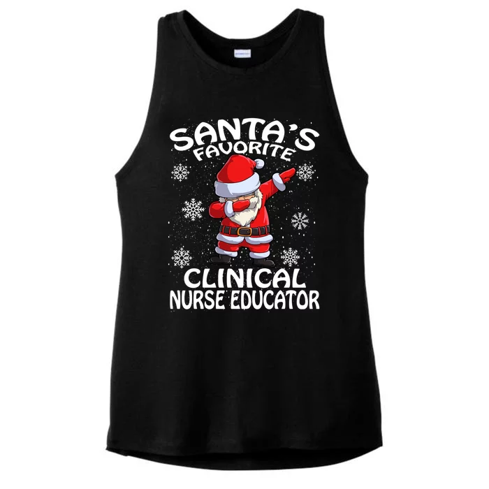 SantaS Favorite Clinical Nurse Educator Christmas Gift Ladies Tri-Blend Wicking Tank