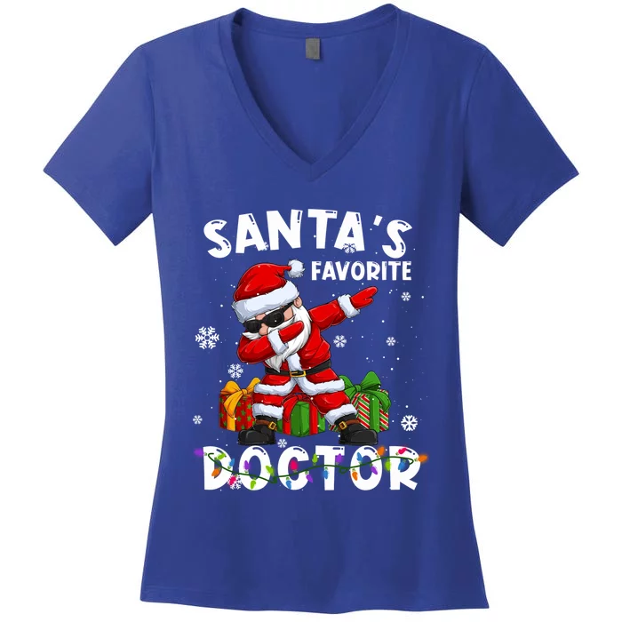 SantaS Favorite Doctor Family Matching Group Christmas Gift Women's V-Neck T-Shirt