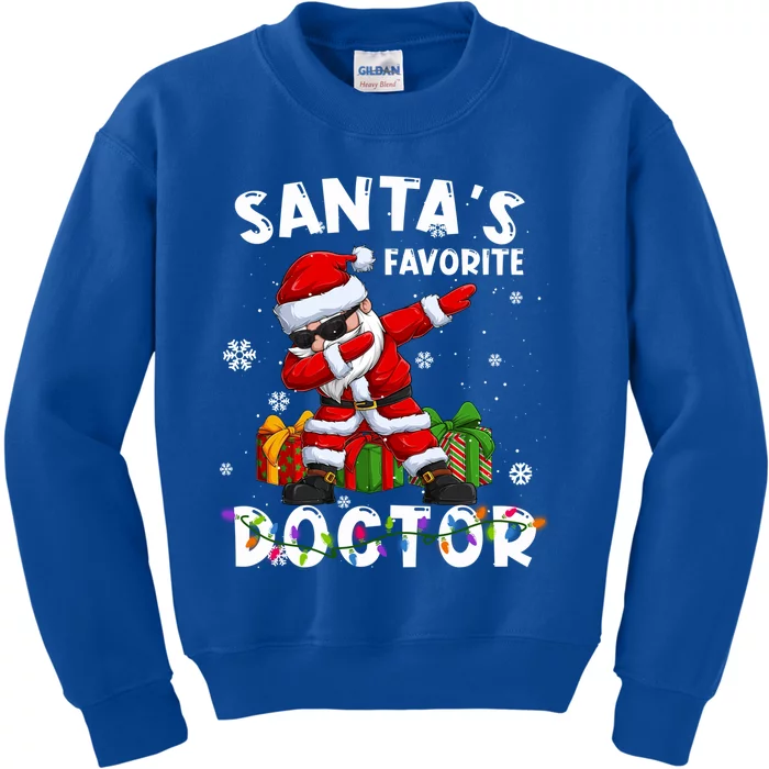 SantaS Favorite Doctor Family Matching Group Christmas Gift Kids Sweatshirt