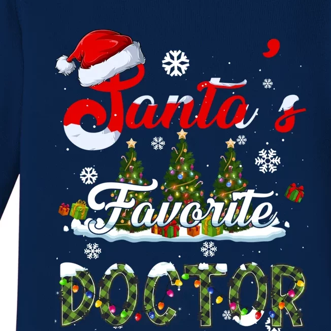 SantaS Favorite Doctor Family Matching Group Christmas Gift Baby Long Sleeve Bodysuit