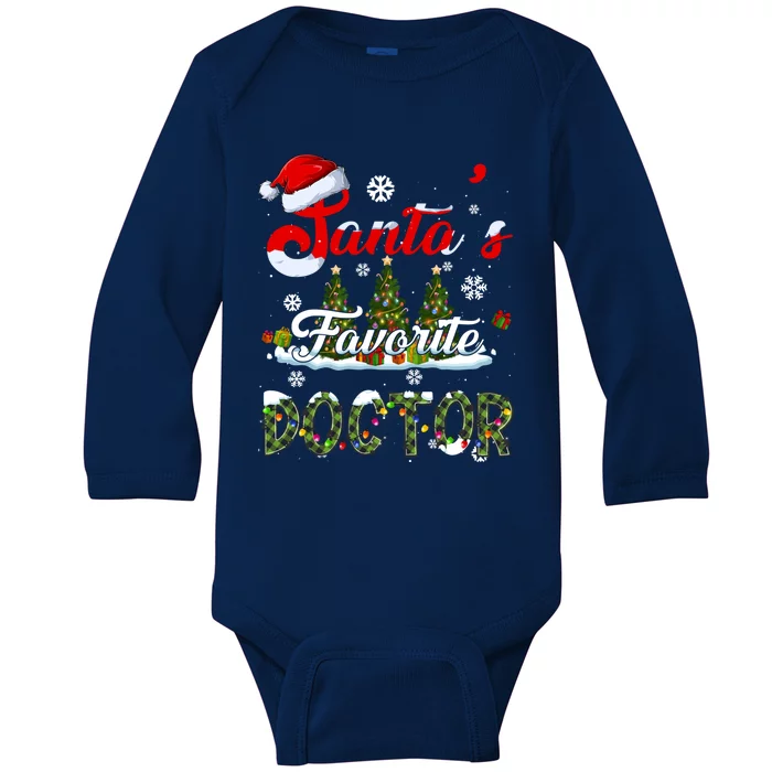 SantaS Favorite Doctor Family Matching Group Christmas Gift Baby Long Sleeve Bodysuit