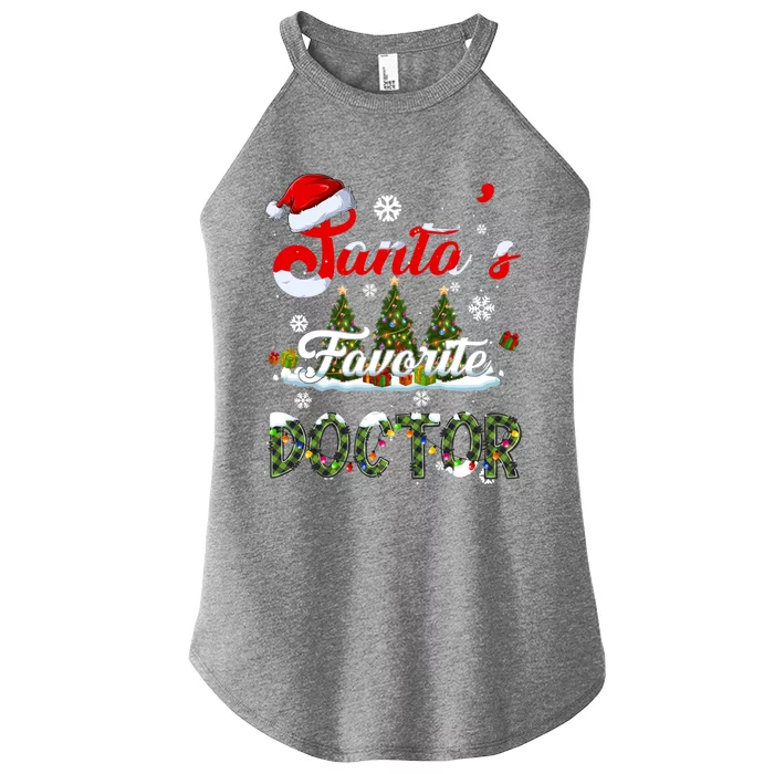 SantaS Favorite Doctor Family Matching Group Christmas Gift Women’s Perfect Tri Rocker Tank