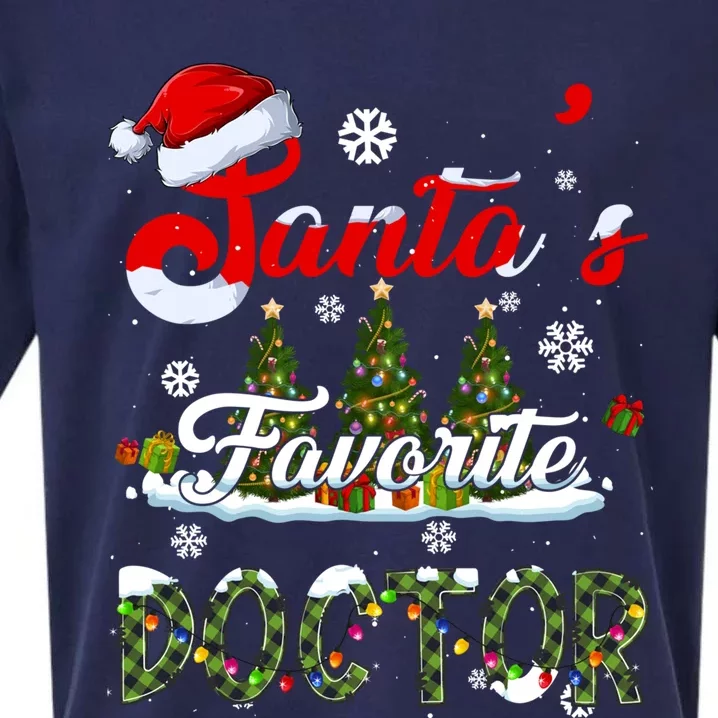 SantaS Favorite Doctor Family Matching Group Christmas Gift Sueded Cloud Jersey T-Shirt