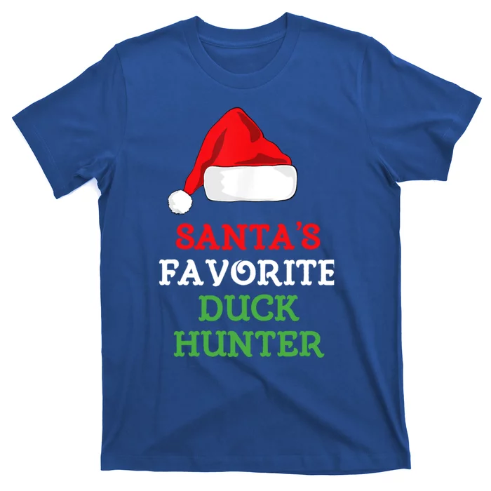 SantaS Favorite Duck Hunter Gift Christmas Funny Hunting T-Shirt