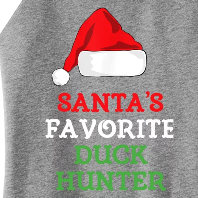 SantaS Favorite Duck Hunter Gift Christmas Funny Hunting Women’s Perfect Tri Rocker Tank