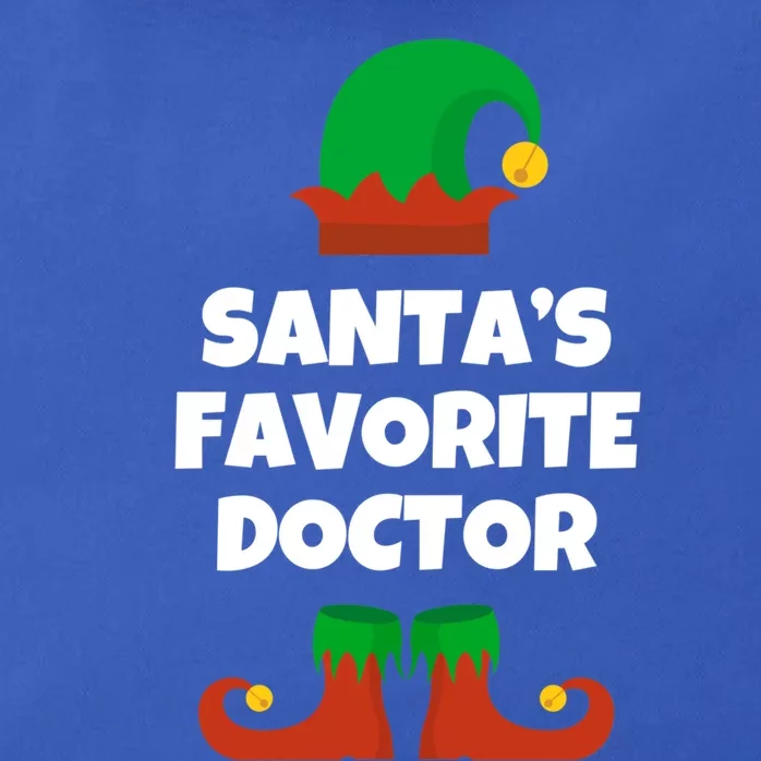 SantaS Favorite Doctor Funny Christmas Hat Md Gift Zip Tote Bag