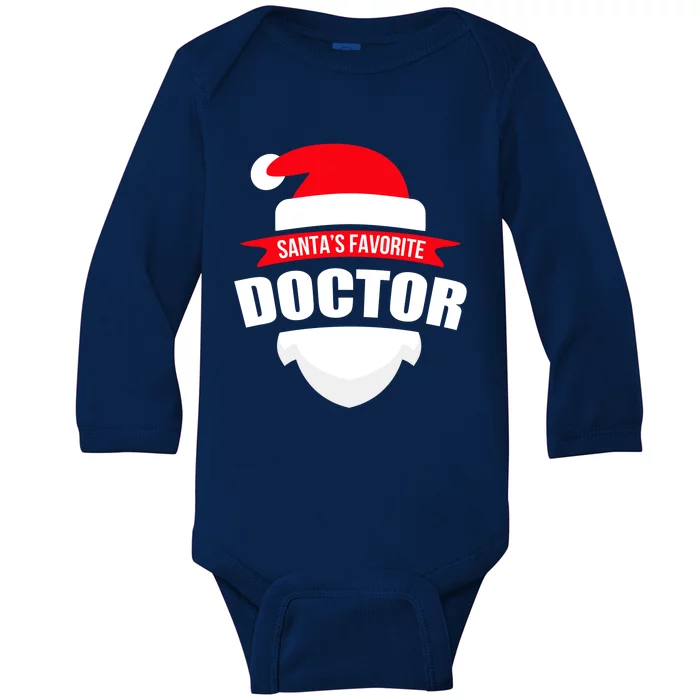 SantaS Favorite Doctor Gift Christmas Gift Wear Baby Long Sleeve Bodysuit