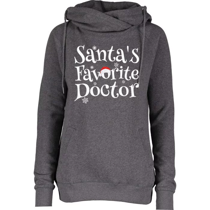 SantaS Favorite Doctor Santa Claus Christmas Gift Holiday Cute Gift Womens Funnel Neck Pullover Hood