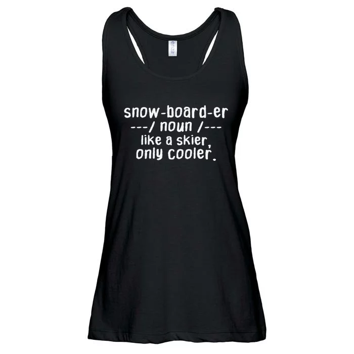 Snowboarder Funny Definition Snowboarding Lovers Ladies Essential Flowy Tank