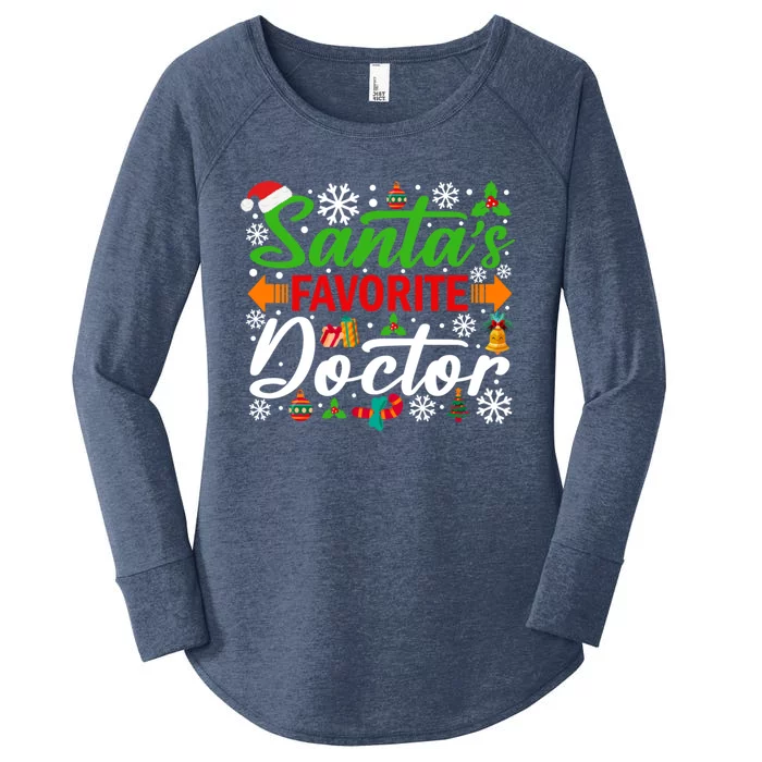 SantaS Favorite Doctor Meaningful Gift Funny Christmas Xmas Funny Gift Women's Perfect Tri Tunic Long Sleeve Shirt