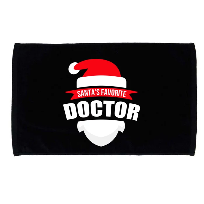 SantaS Favorite Doctor Cute Gift Fun Christmas Wear Microfiber Hand Towel