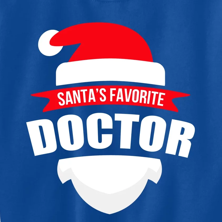 SantaS Favorite Doctor Cute Gift Fun Christmas Wear Kids Sweatshirt