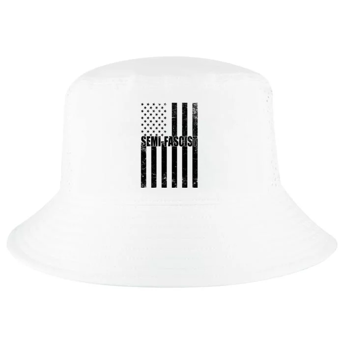 Semi Fascist Distressed USA American Flag Cool Comfort Performance Bucket Hat