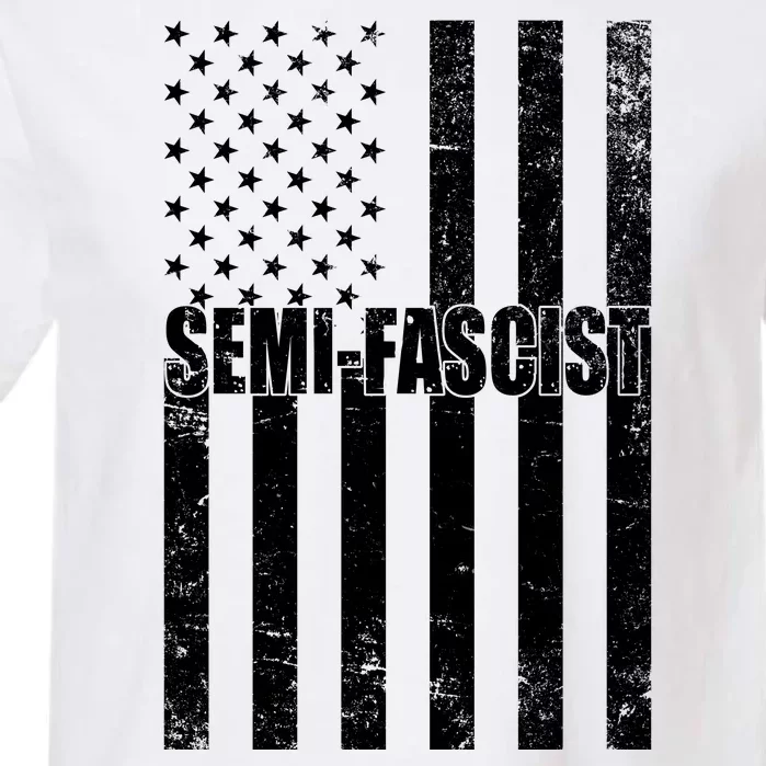 Semi Fascist Distressed USA American Flag Garment-Dyed Heavyweight T-Shirt