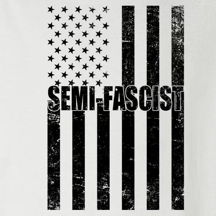 Semi Fascist Distressed USA American Flag Toddler Long Sleeve Shirt