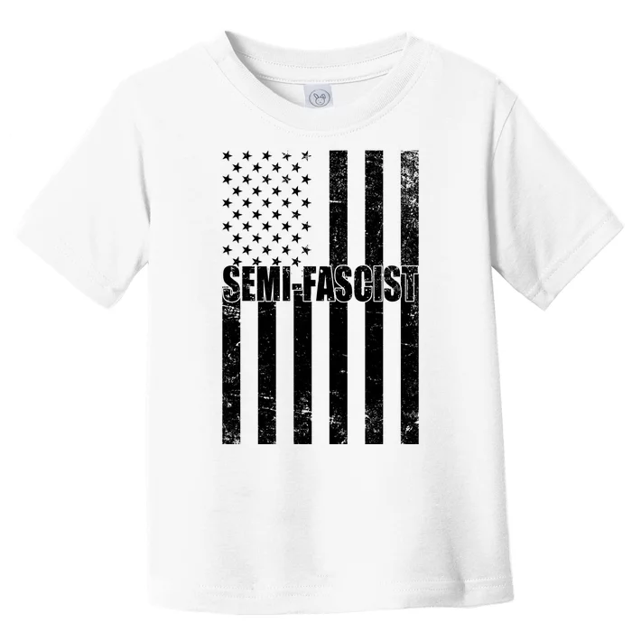 Semi Fascist Distressed USA American Flag Toddler T-Shirt