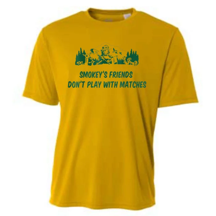 Smokey's Friends Don't Play With Matches Cooling Performance Crew T-Shirt