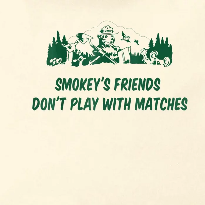 Smokey's Friends Don't Play With Matches Zip Tote Bag