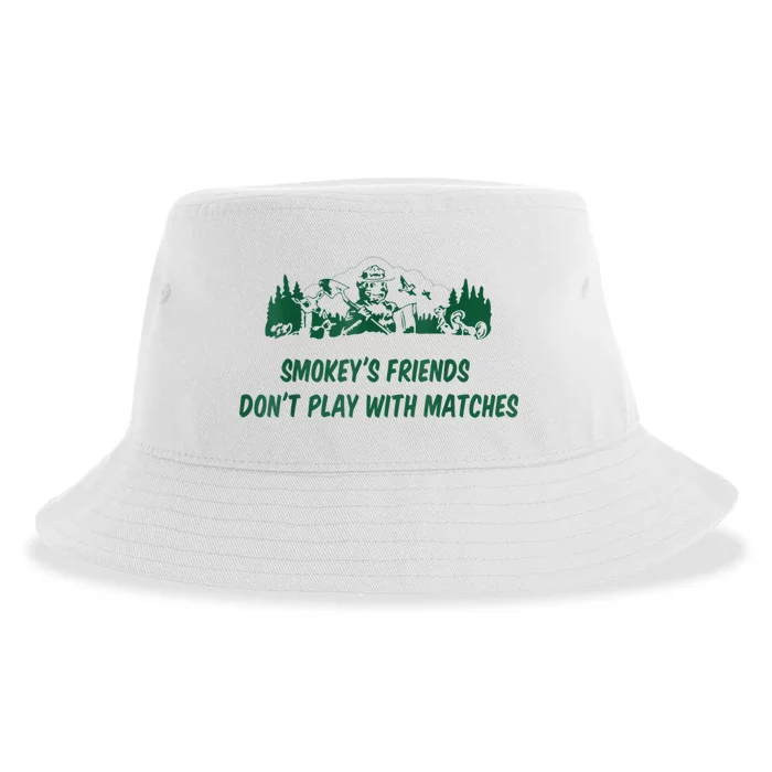 Smokey's Friends Don't Play With Matches Sustainable Bucket Hat