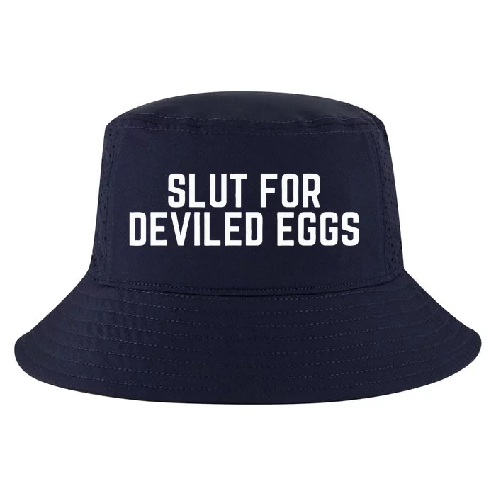 Slut For Deviled Eggs  Funny Gag Gift Cool Comfort Performance Bucket Hat