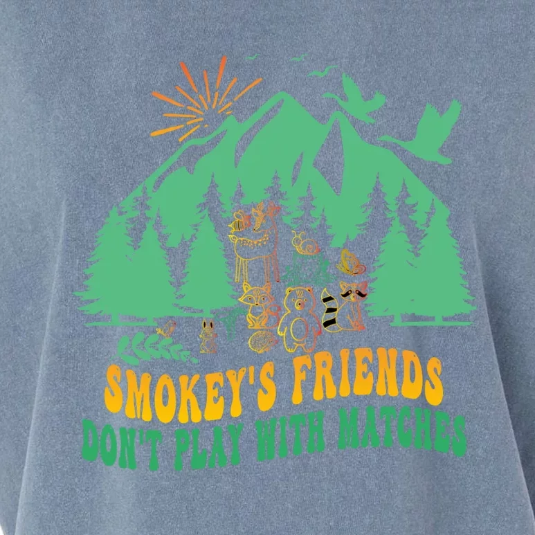 Smokey's friends don't play with matches funny saying Garment-Dyed Women's Muscle Tee