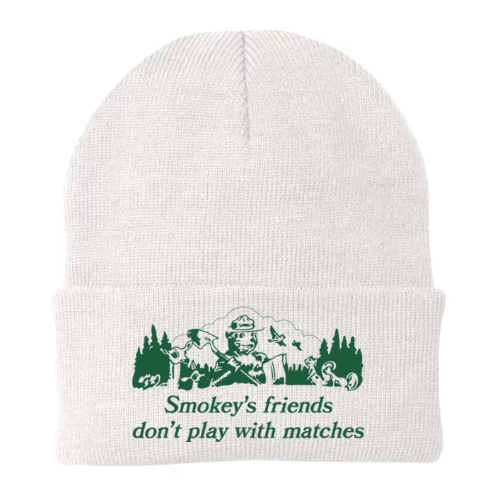 Smokey's Friends Don't Play with Matches Funny Saying Knit Cap Winter Beanie