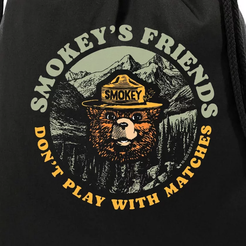 Smokeys Friends Dont Play With Matches Drawstring Bag