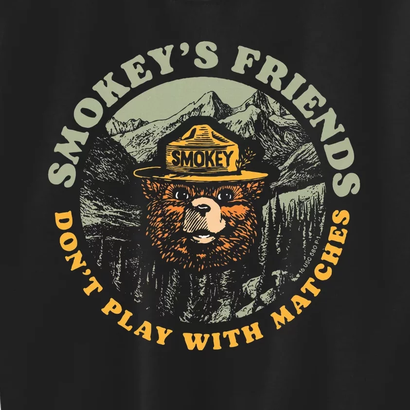 Smokeys Friends Dont Play With Matches Kids Sweatshirt