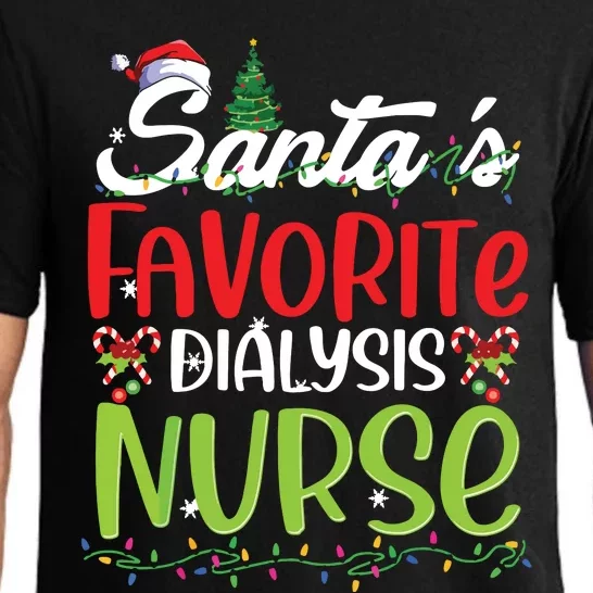 SantaS Favorite Dialysis Nurse Christmas Santa Hat Holiday Pajama Set