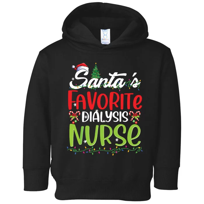 SantaS Favorite Dialysis Nurse Christmas Santa Hat Holiday Toddler Hoodie