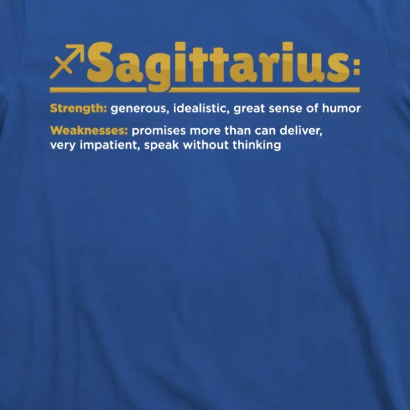 Sagittarius Facts Definition Birthday Horoscope Zodiac Sign Gift T-Shirt