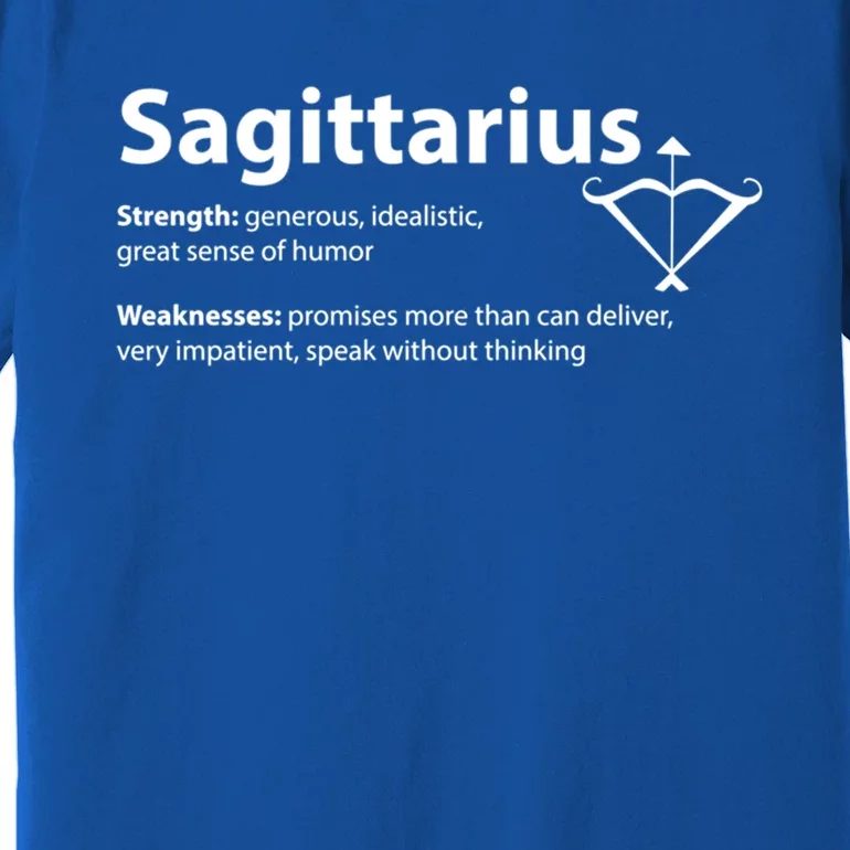 Sagittarius Facts Definition Birthday Horoscope Zodiac Sign Gift Premium T-Shirt