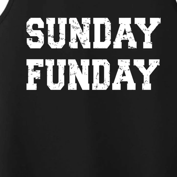 Sunday Funday Design Sunday Funday Football Game Day Cute Gift Performance Tank