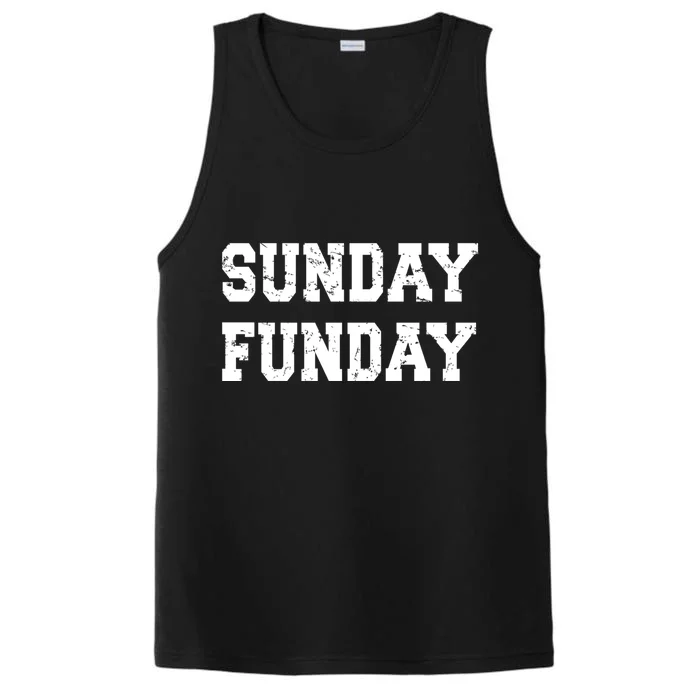 Sunday Funday Design Sunday Funday Football Game Day Cute Gift Performance Tank