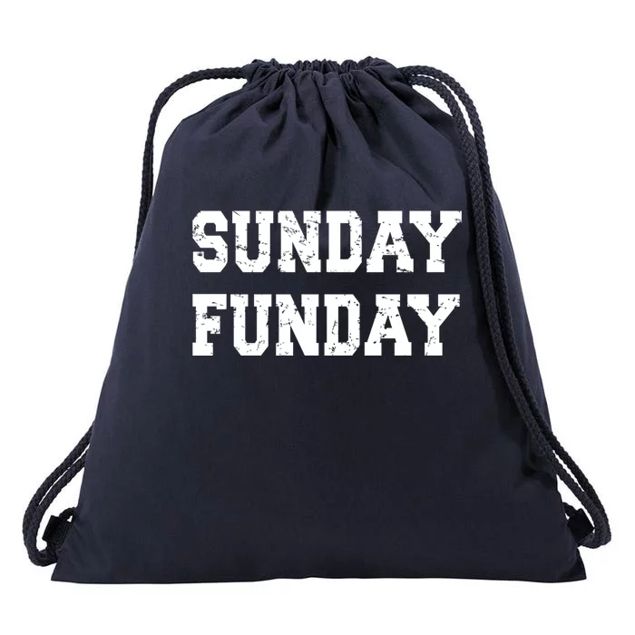 Sunday Funday Design Sunday Funday Football Game Day Cute Gift Drawstring Bag