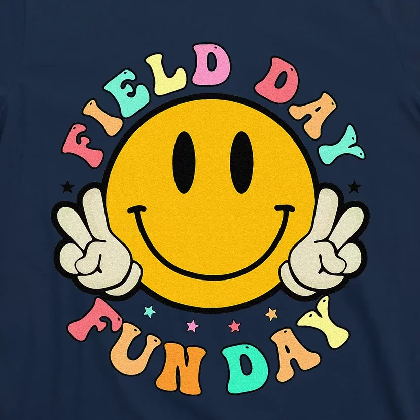 School Field Day Fun Smile Face Field Day 2024 Teacher T-Shirt