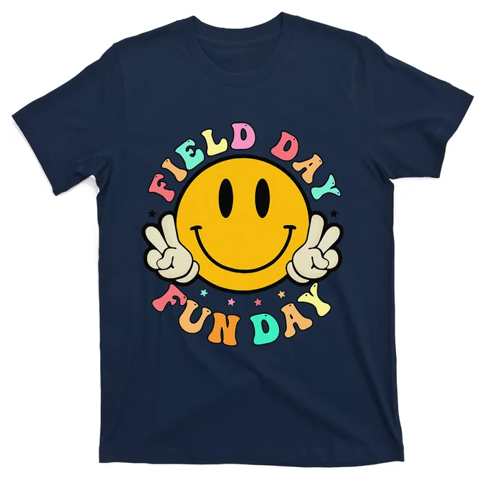 School Field Day Fun Smile Face Field Day 2024 Teacher T-Shirt