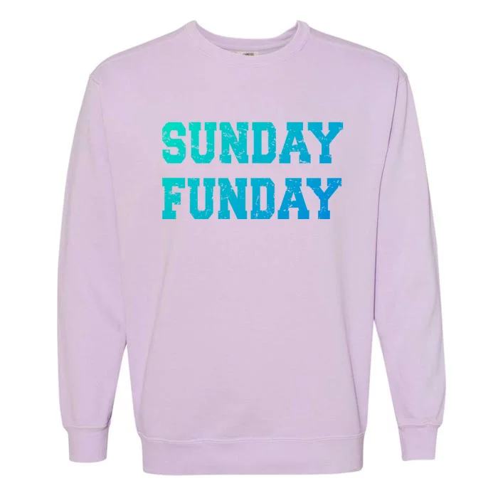 Sunday Funday Design Sunday Funday Football Game Day Cute Gift Garment-Dyed Sweatshirt