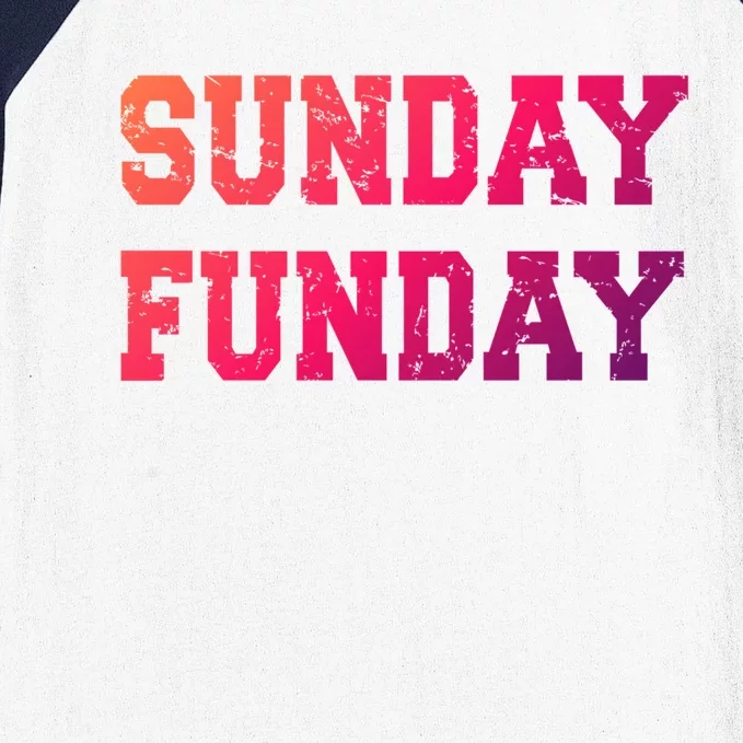 Sunday Funday Design Sunday Funday Football Game Day Cute Gift Baseball Sleeve Shirt