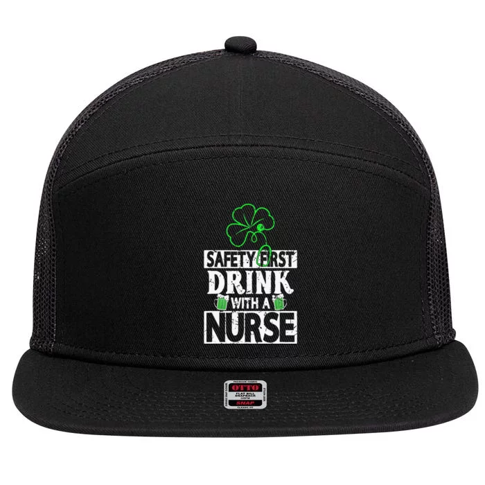 Safety first drink with a Nurse Shenanigan Irishman 7 Panel Mesh Trucker Snapback Hat