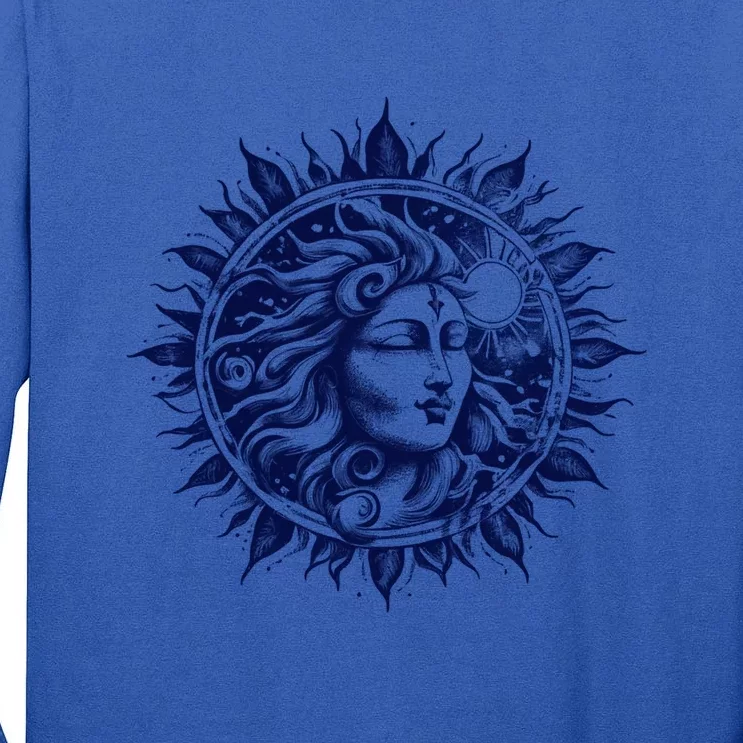 Sun Face Dalacool Giftstyle Zen Meditation Nature Earth Mother Gift Tall Long Sleeve T-Shirt