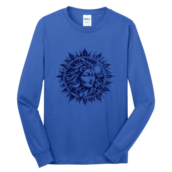 Sun Face Dalacool Giftstyle Zen Meditation Nature Earth Mother Gift Tall Long Sleeve T-Shirt