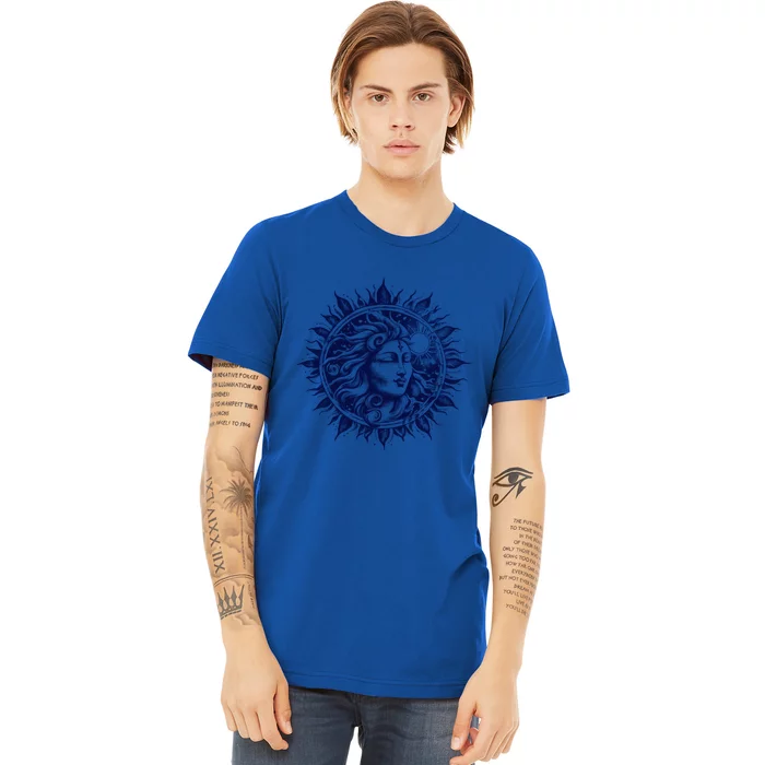 Sun Face Dalacool Giftstyle Zen Meditation Nature Earth Mother Gift Premium T-Shirt