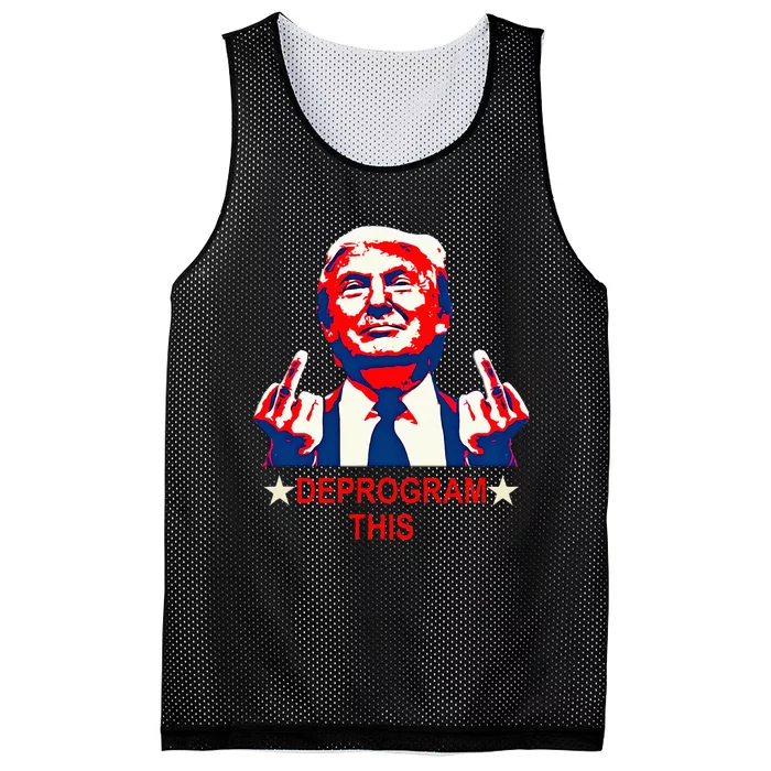 Satirical Finger Deprogramming Design Mesh Reversible Basketball Jersey Tank