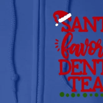 Santas Favorite Dental Team Santas Favorite Nurse Love Elf Gift Full Zip Hoodie