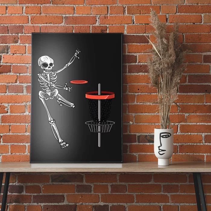 Skeleton Flying Disc Golf Halloween Frisbee Easy DIY Costume Poster