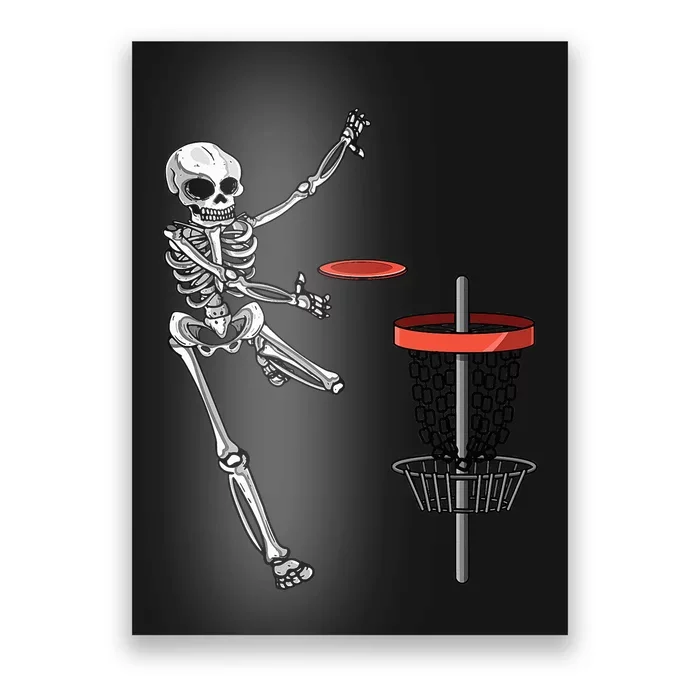 Skeleton Flying Disc Golf Halloween Frisbee Easy DIY Costume Poster